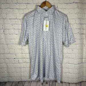 NEW Collars & Co  Dress Collar Polo Shirt Large Poker Print  Spades Hearts‎